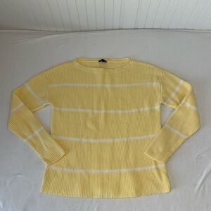 Talbots Yellow Striped Knit Sweater